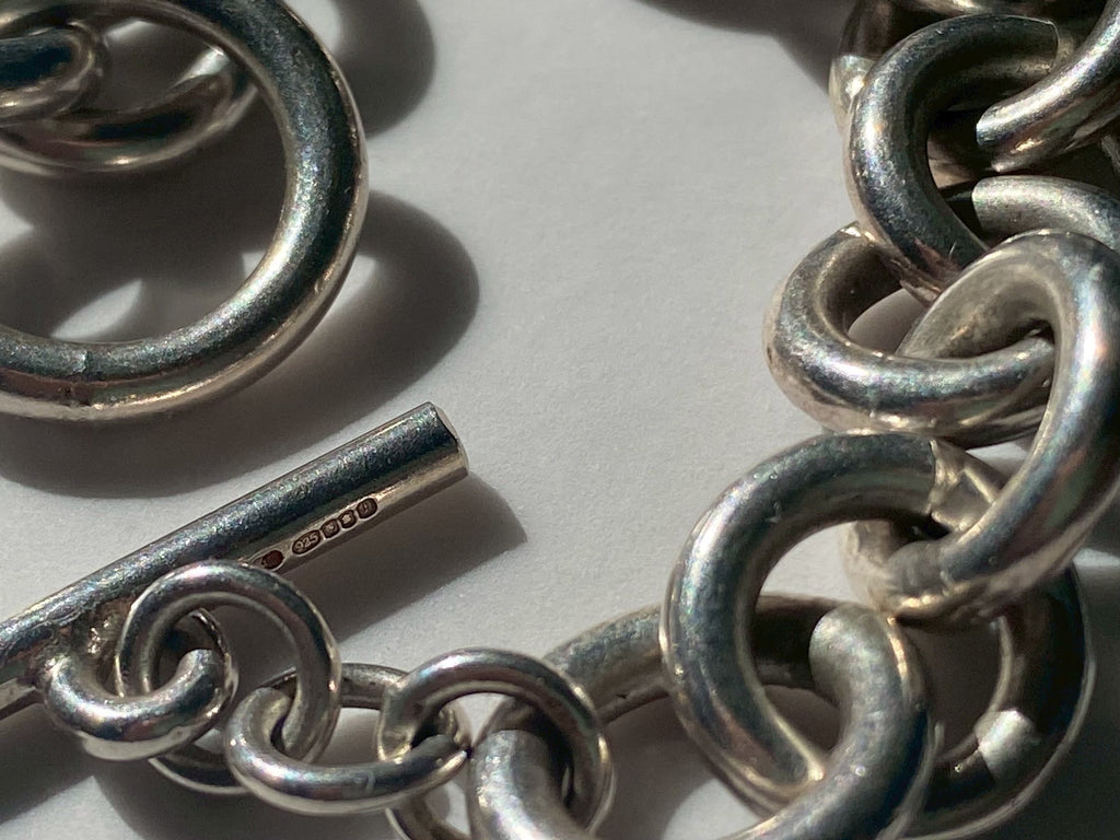 Silver 925 Chunky Toggle Bracelet