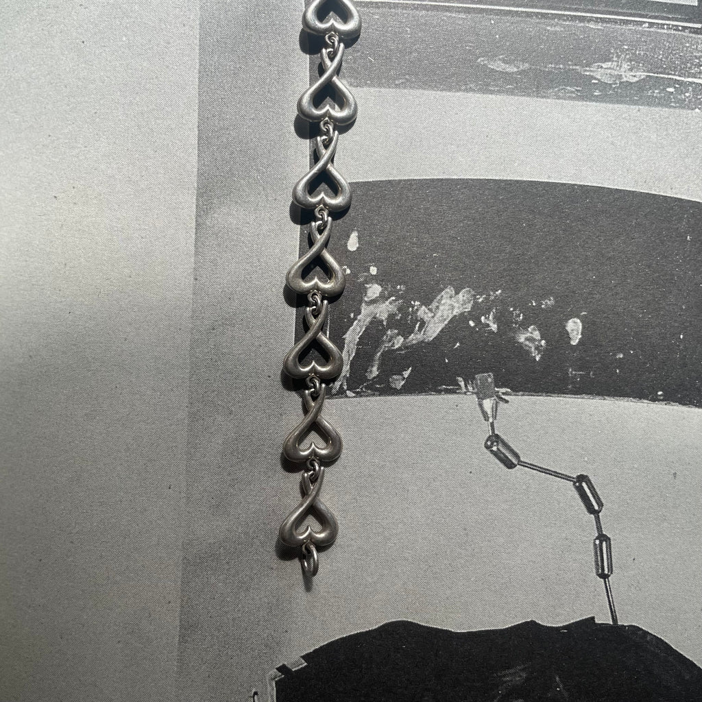 Vintage Silver 925 Open Heart Link Bracelet