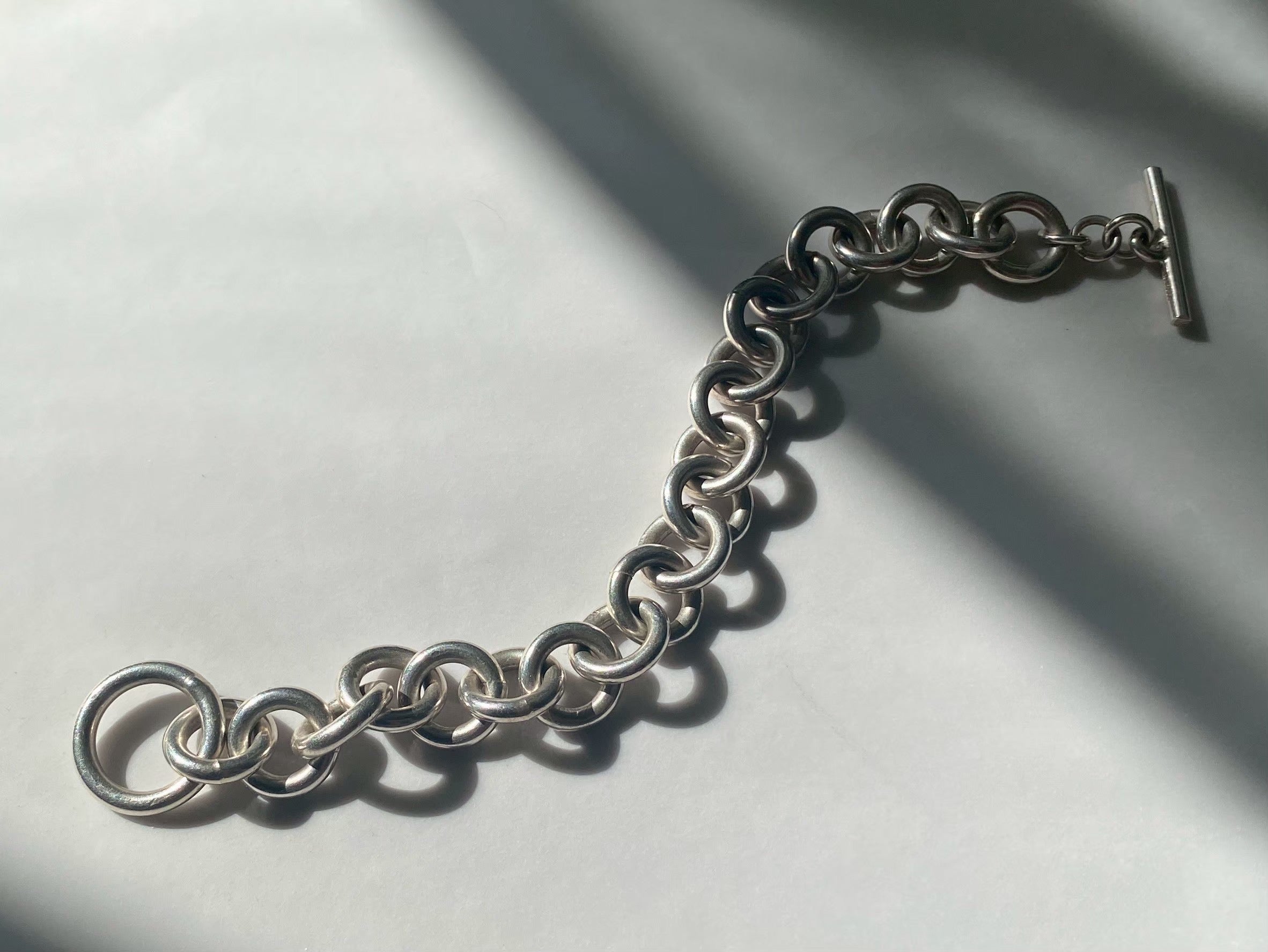 Silver 925 Chunky Toggle Bracelet