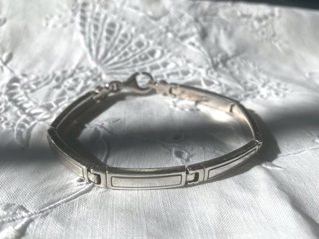Silver 925 Bar Chain Bracelet