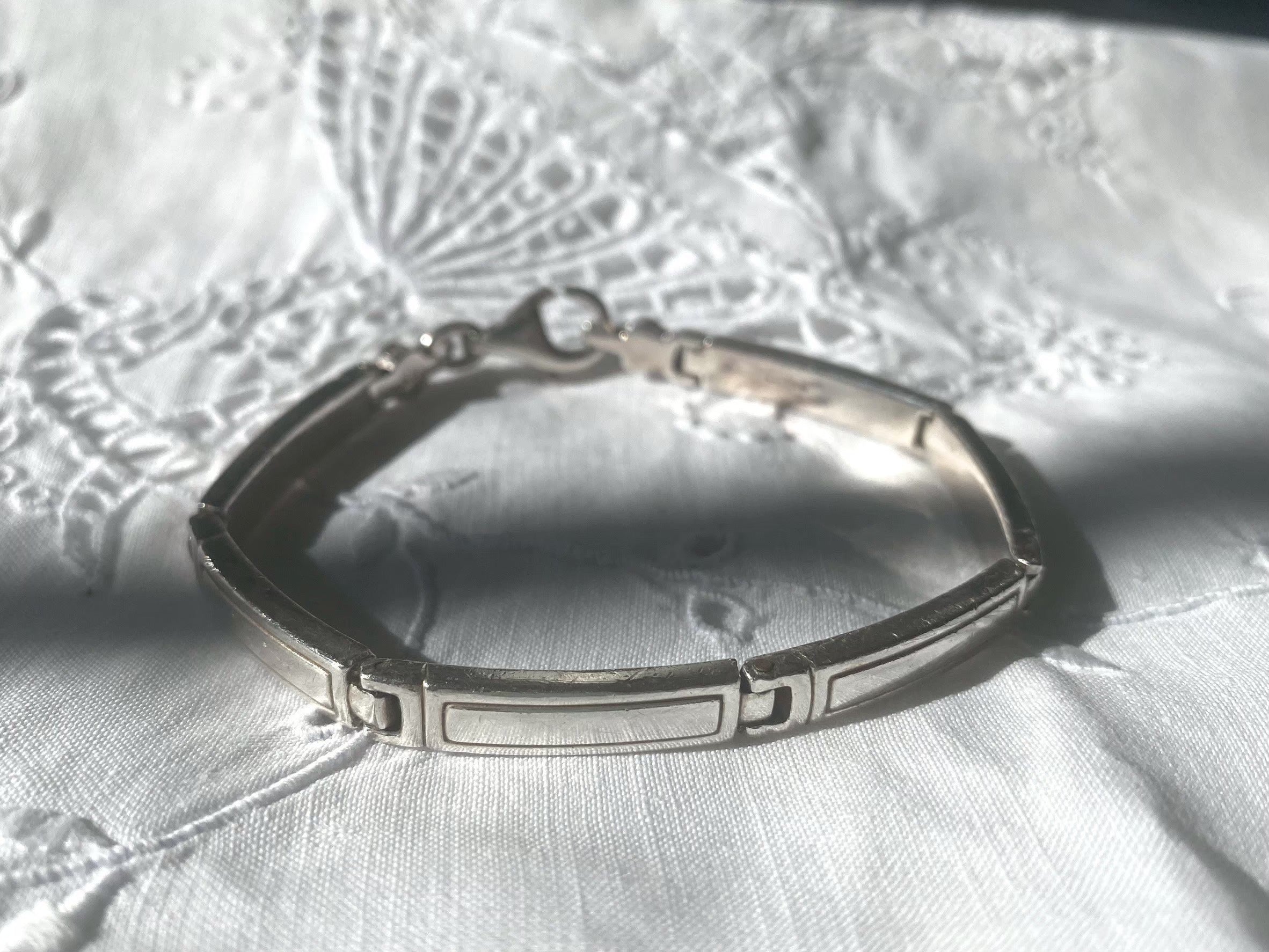 Silver 925 Bar Chain Bracelet