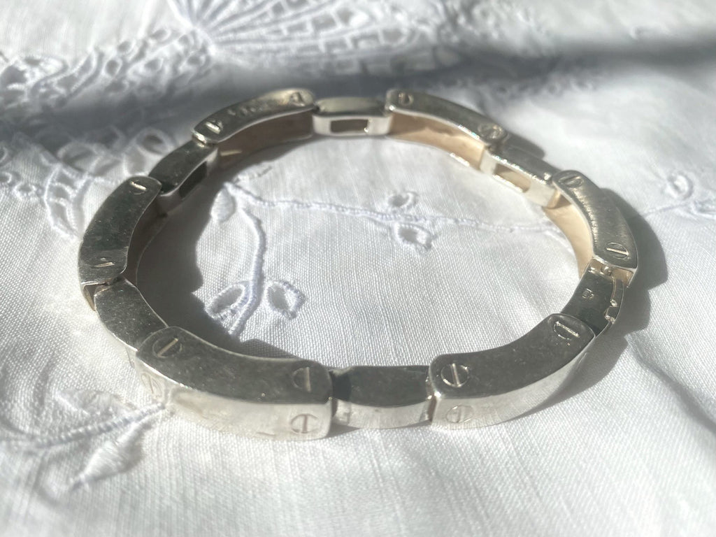 Silver 925 Chunky Bar Bracelet