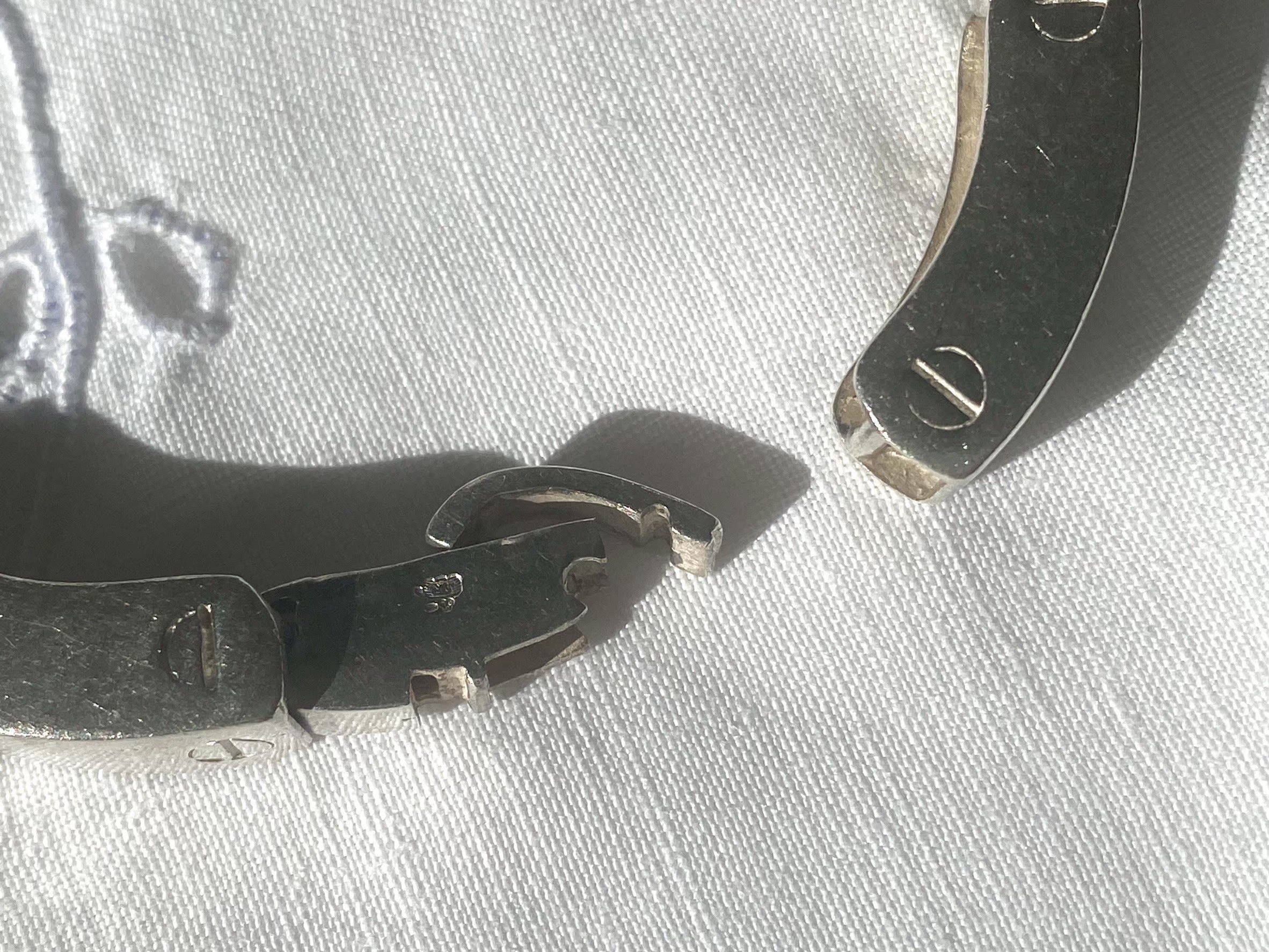 Silver 925 Chunky Bar Bracelet