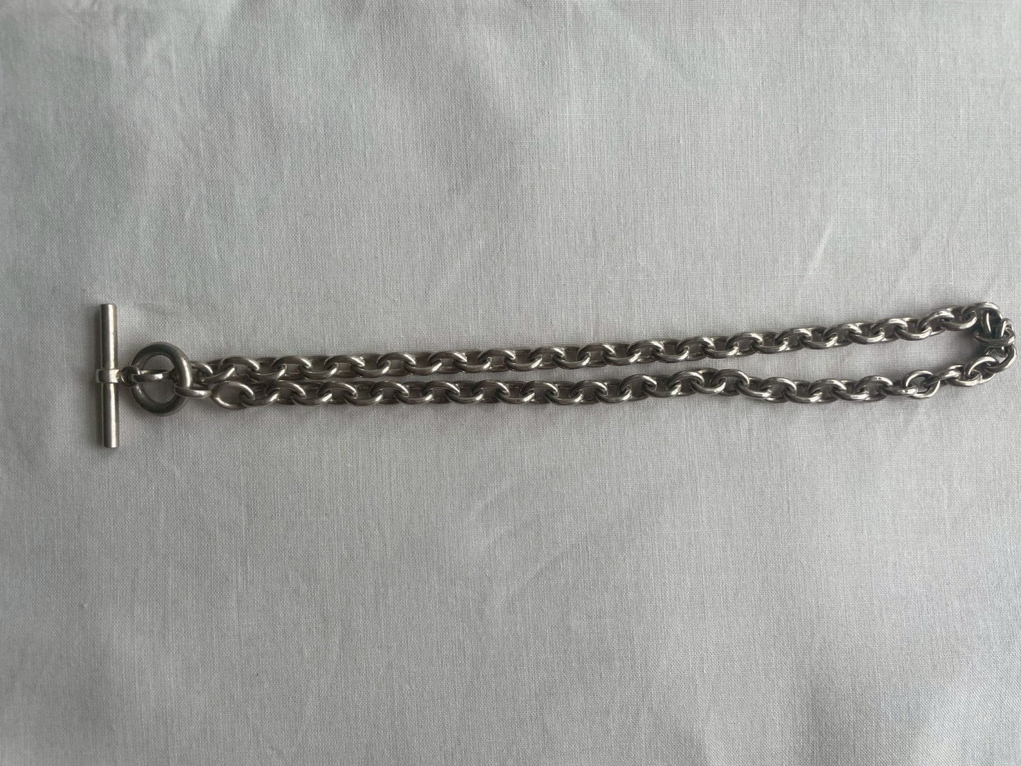 Vintage British Silver 925 T-bar Chain Necklace