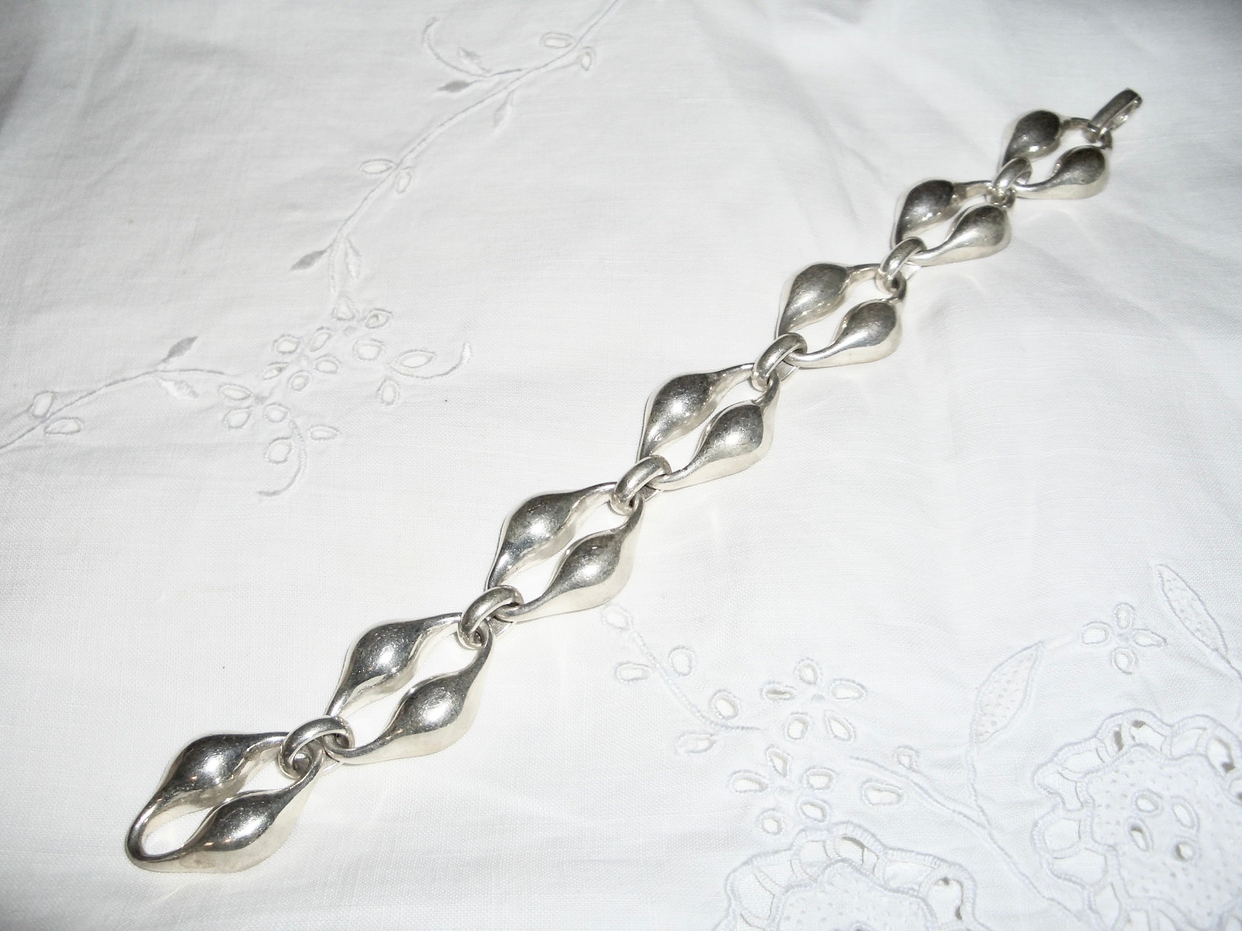 Silver 925 Bold Unique Chain Bracelet