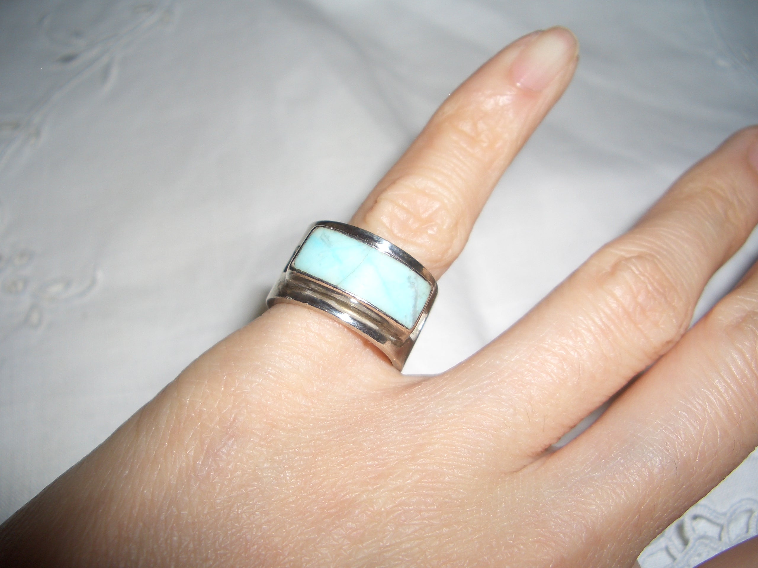 Silver 925 Blue Stone Ring