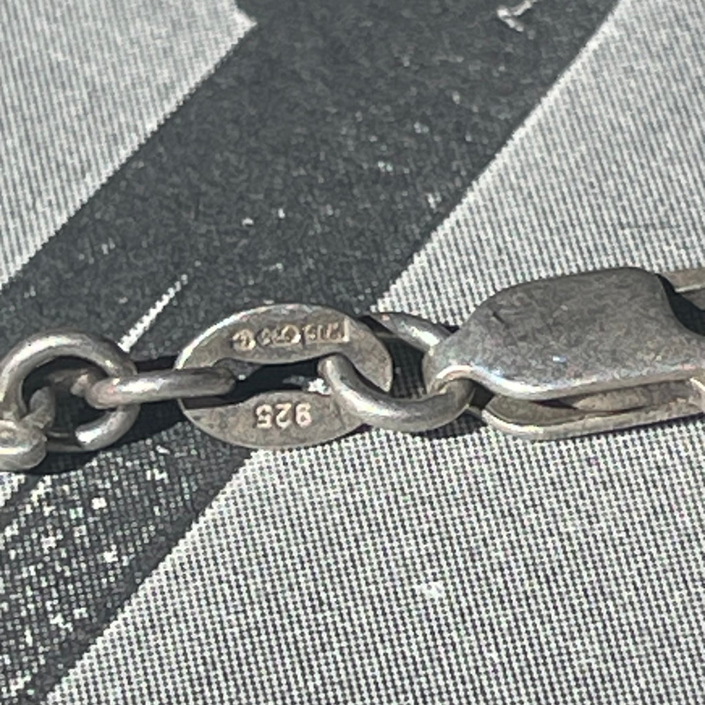 Vintage Silver 925 Open Heart Link Bracelet