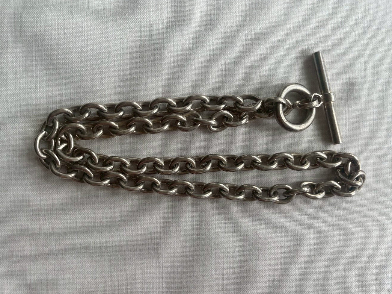 Vintage British Silver 925 T-bar Chain Necklace