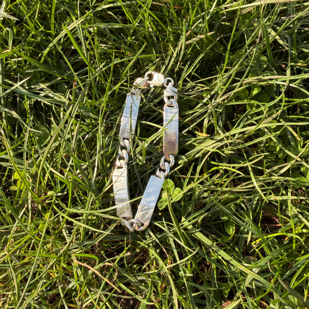 Silver 925 ID Bracelet with 4 ID Tags