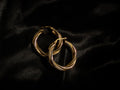 Vintage 9ct Gold Double Layer Hoop Earrings