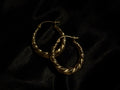Vintage 9ct Gold Twisted Hoop Earrings