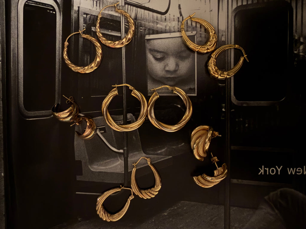Vintage 9ct Gold Twisted Hoop Earrings