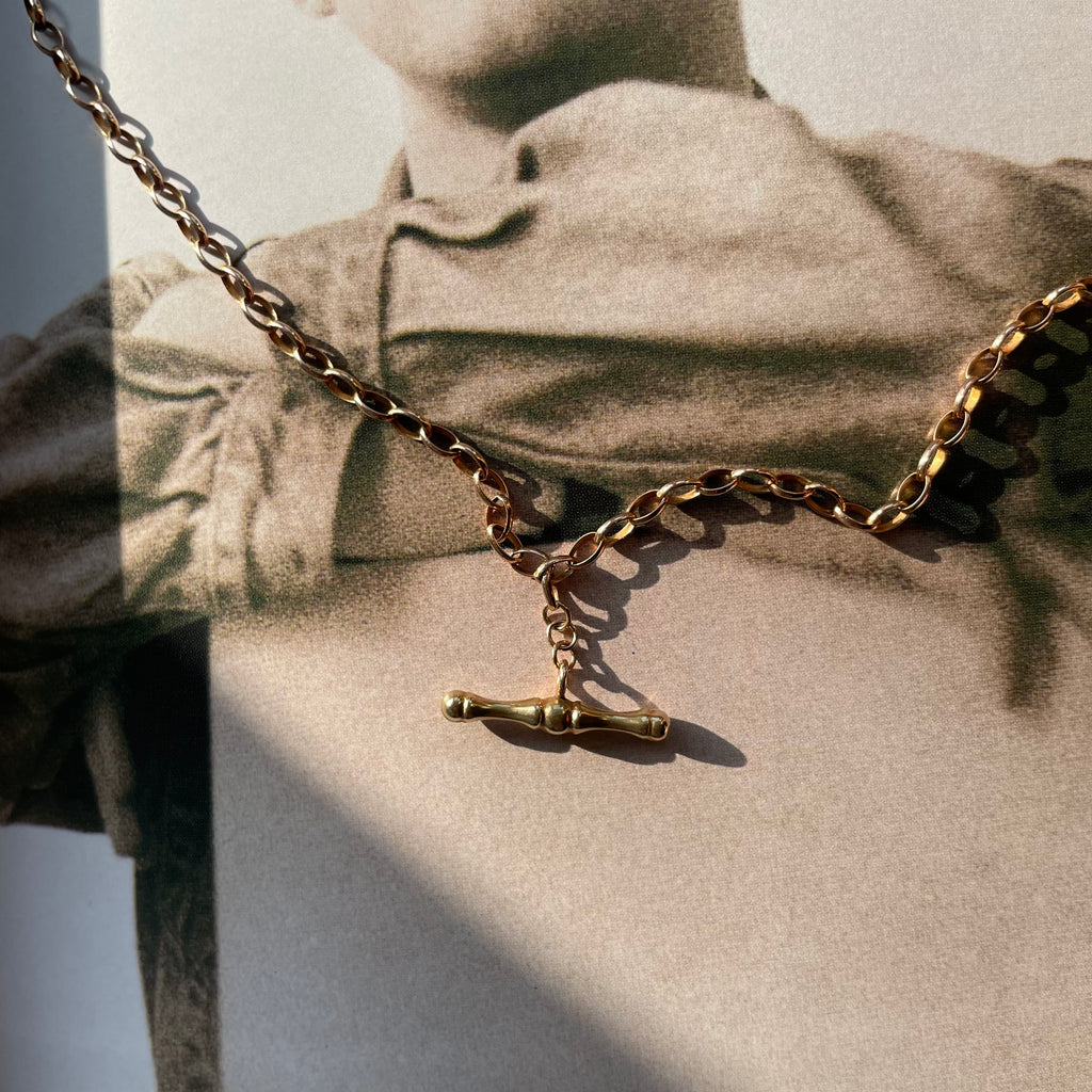Vintage 9ct Gold T-Bar Albert Chain Necklace