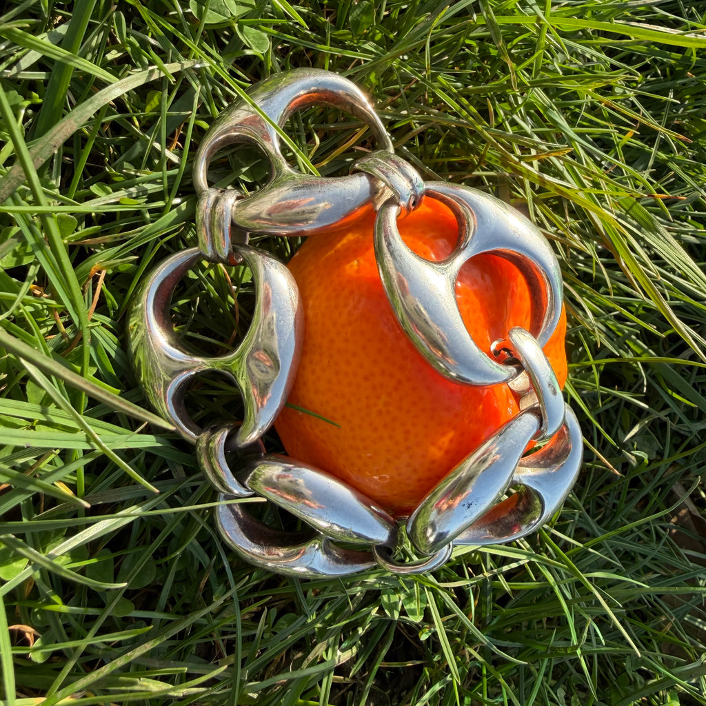 Silver 925 Holed Bold Chain Bracelet