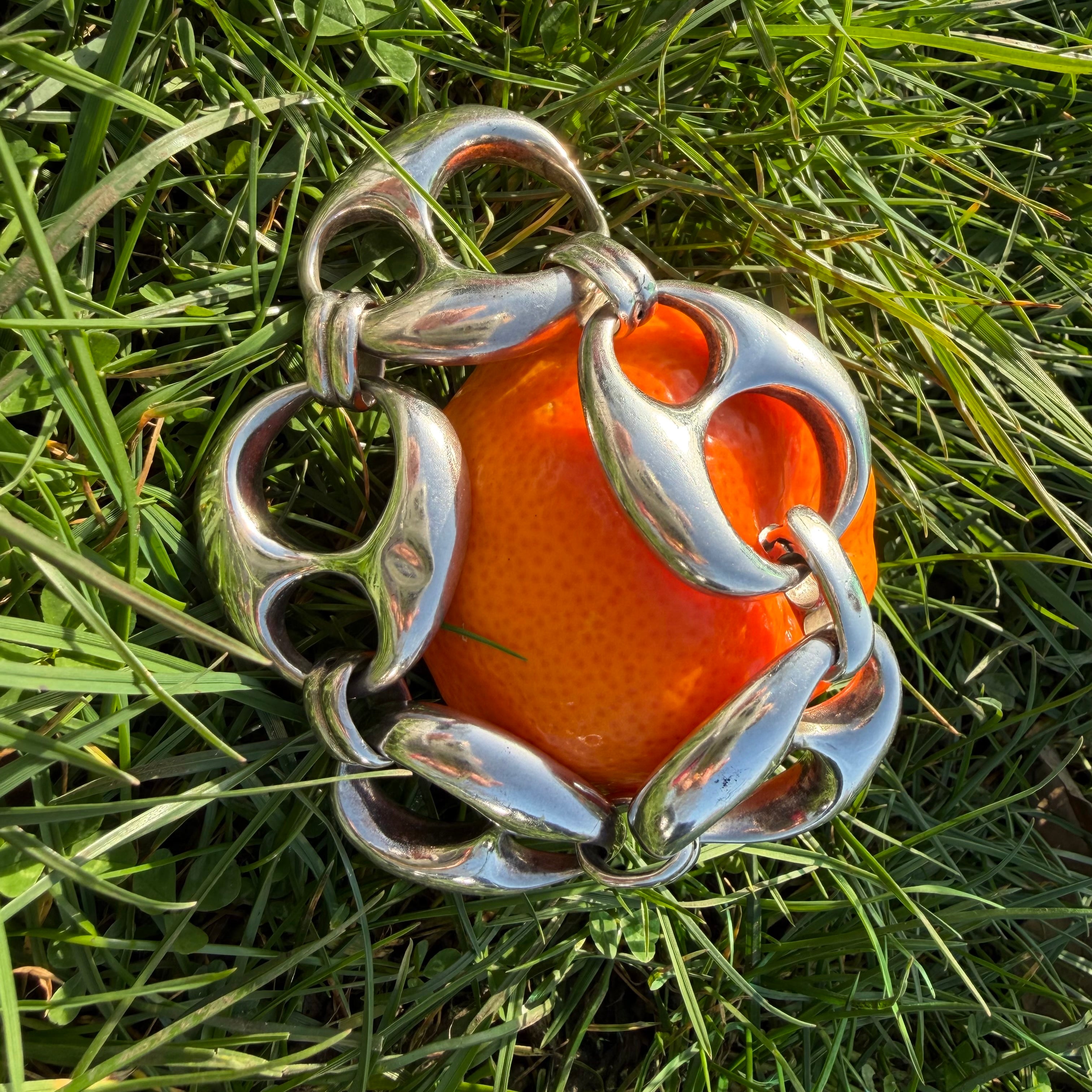 Silver 925 Holed Bold Chain Bracelet
