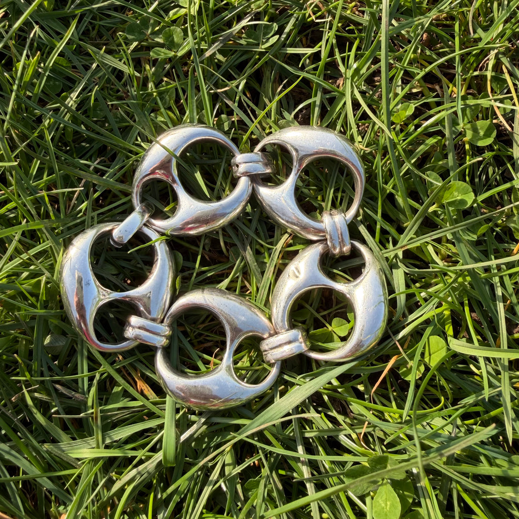 Silver 925 Holed Bold Chain Bracelet