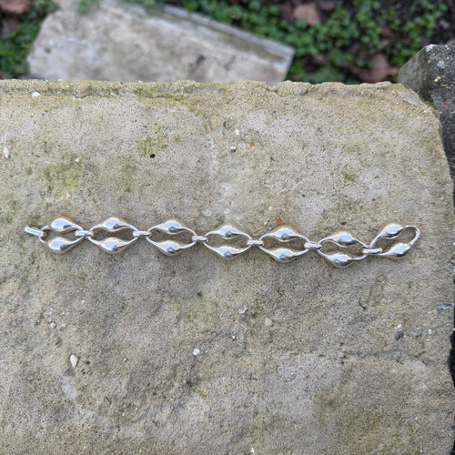 Silver 925 Bold Unique Chain Bracelet
