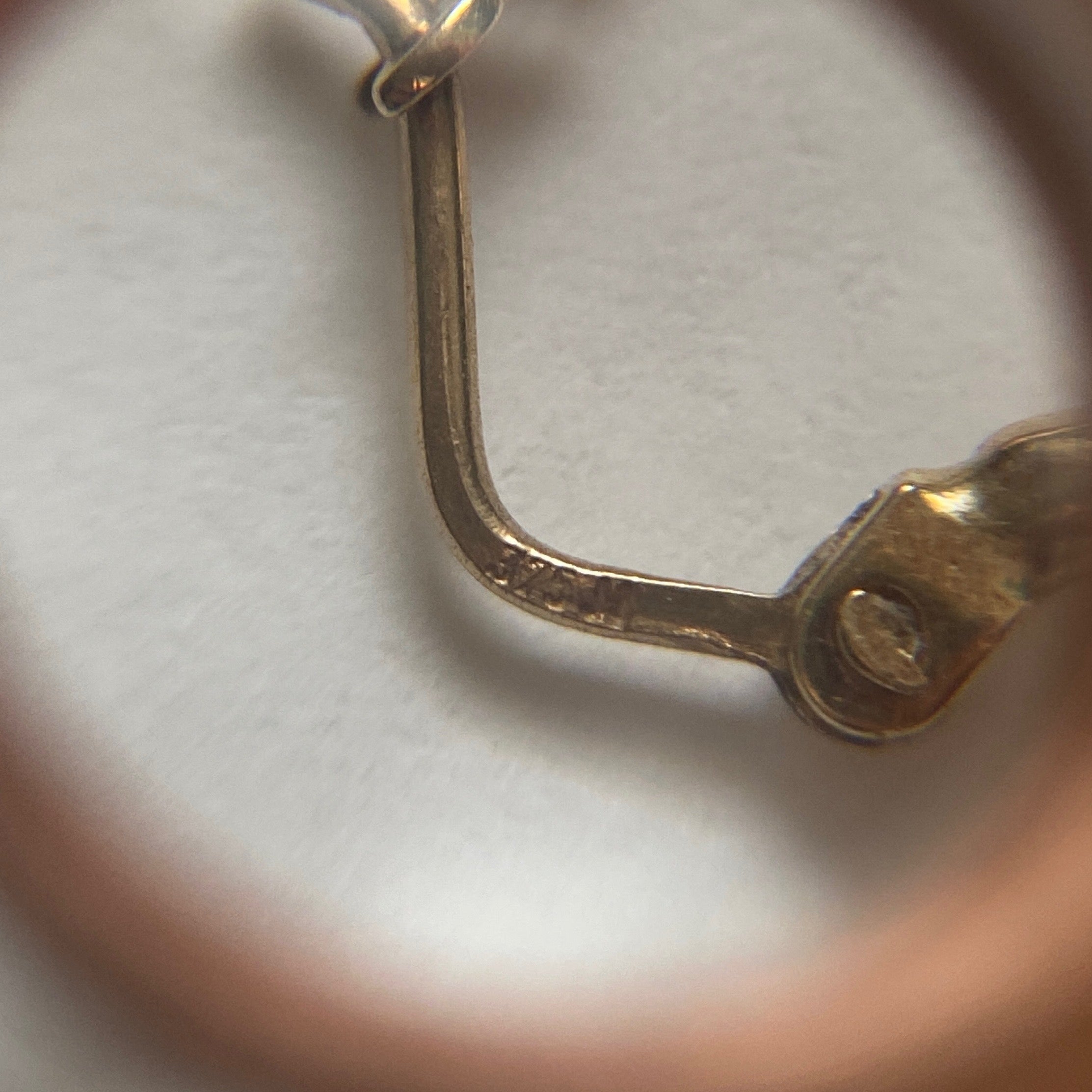 Vintage 9ct Gold Twisted Bamboo Hoop Earrings