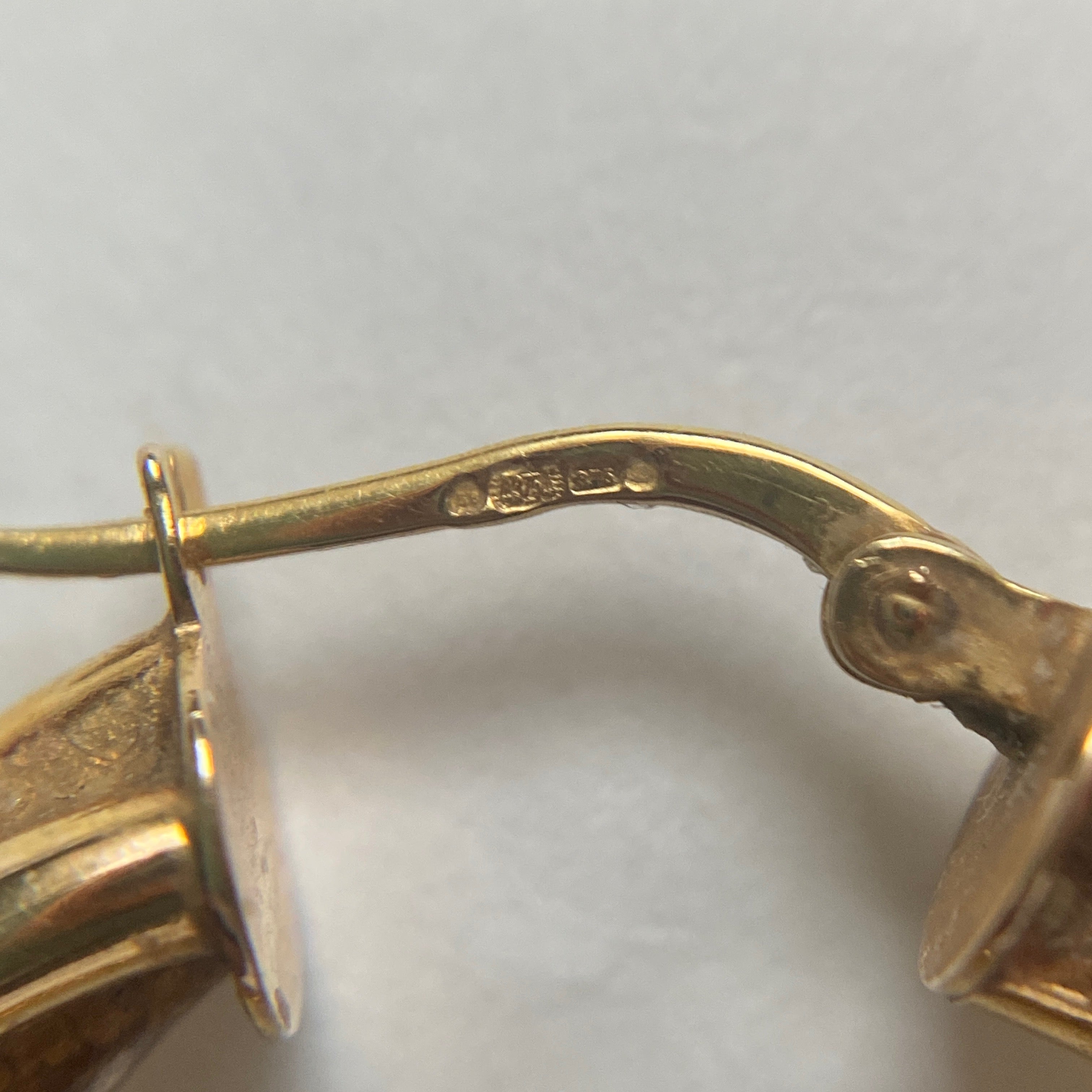 Vintage 9ct Gold Double Layer Hoop Earrings