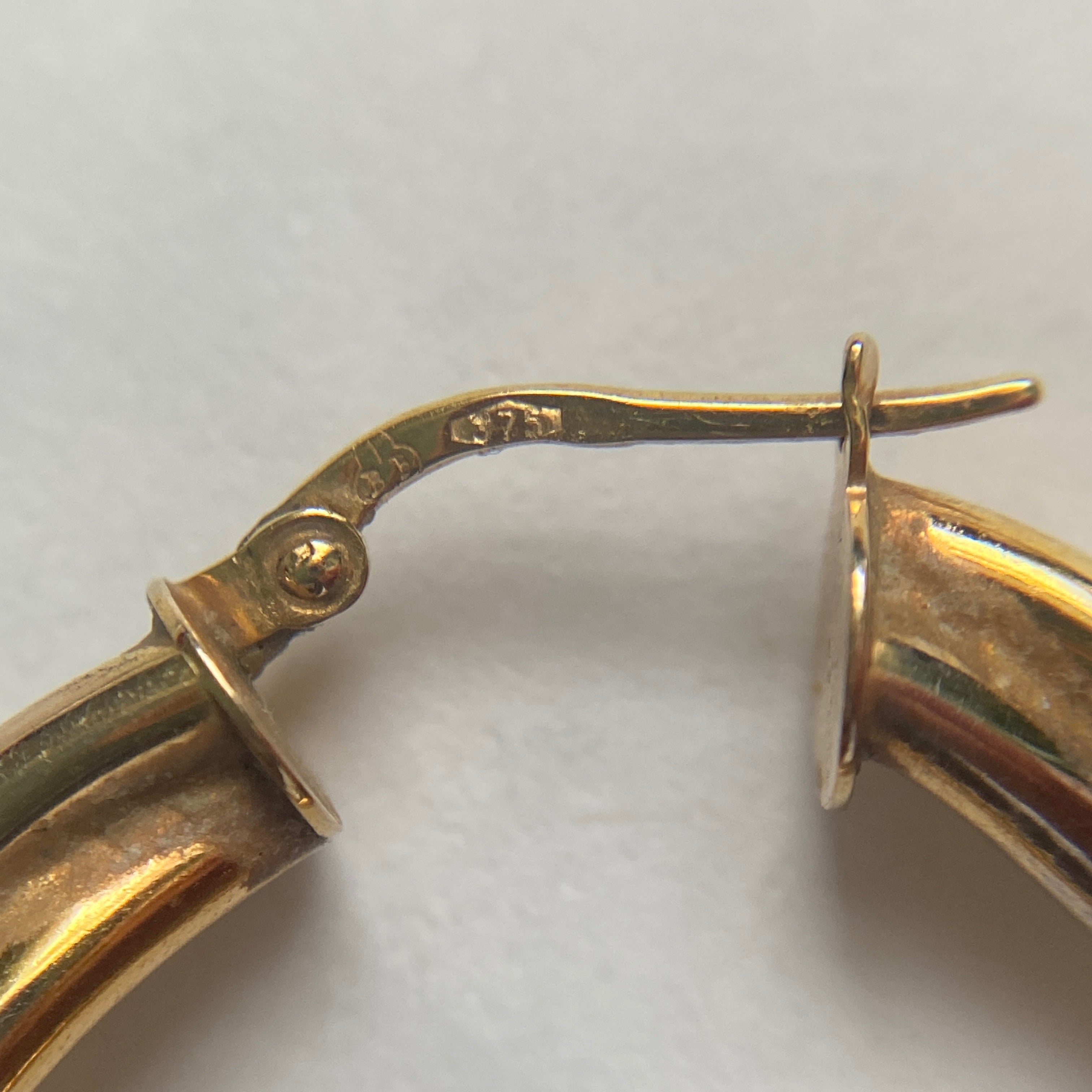 Vintage 9ct Gold Double Layer Hoop Earrings